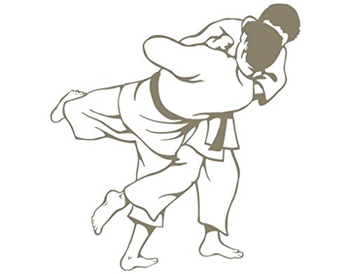 Wandtattoo No.IS56 Judoka Kampfsport Judo Selbstverteidigung Japan Wurftechnik, Farbe:Weiß;Größe:93cm x 87cm von Apalis