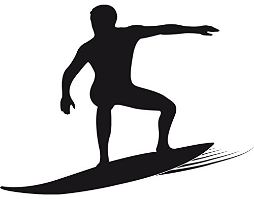 Wandtattoo No.JS32 Surfer WandSticker WandTattoo Sport Surfboard Spaß Wasser, Farbe:Schwarz;Größe:65cm x 87cm von Apalis