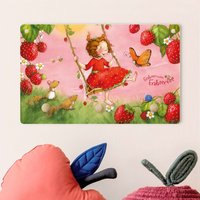 Kindergarderobe Holz - Erdbeerinchen Erdbeerfee Baumschaukel | Wandgarderobe Garderobe Kinder Kinderzimmer von ApalisHOME