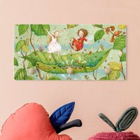 Kindergarderobe Holz - Erdbeerinchen Erdbeerfee Trampolin | Wandgarderobe Garderobe Kinder Kinderzimmer von ApalisHOME