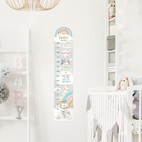 Kindermesslatte Wandtattoo Mit Wunschname - Regenbogen Hasen Bis Zum Mond | Messlatte Jungen Mädchen Neutral Baby Kinderzimmer Babyzimmer von ApalisHOME