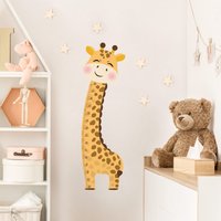 Kindermesslatte Wandtattoo - Süße Giraffe | Jungen Mädchen Neutral Baby Kinderzimmer Babyzimmer von ApalisHOME