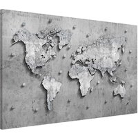 Magnettafel - Beton Weltkarte | Memoboard Magnetisch Magnetboard Wandtafel Wandbilder von ApalisHOME