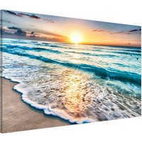 Magnettafel - Sonnenuntergang Am Strand | Memoboard Magnetisch Magnetboard Wandtafel Wandbilder von ApalisHOME