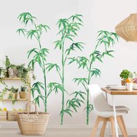 Wandtattoo Aquarell Bambus Baum Grün | Wandsticker Badezimmer Wandaufkleber Wanddeko Floral Blätter Botanik von ApalisHOME