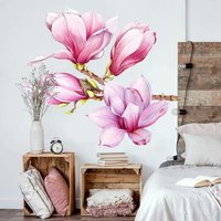 Wandtattoo - Aquarell Magnolienzweig Set Xxl | Wandsticker Wandaufkleber Wanddeko Floral Blätter Blüten Botanik von ApalisHOME