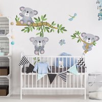 Wandtattoo Kinderzimmer Baby - Koala Bären Set | Kinder Wandsticker Babyzimmer Wandaufkleber Ast Wanddeko Tiere von ApalisHOME