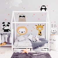Wandtattoo Kinderzimmer - Safari Tier Set | Kinder Wandsticker Babyzimmer Wandaufkleber Wanddeko Süß von ApalisHOME