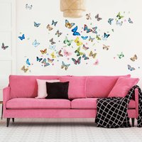 Wandtattoo Mehrfarbig - Schmetterlinge Aquarell Xxl Set | Wanddeko Wandsticker Wandaufkleber von ApalisHOME