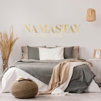 Wandtattoo Mehrfarbig Spruch - Namastay in Bed Gold | Wandsticker Wandaufkleber Wanddeko von ApalisHOME