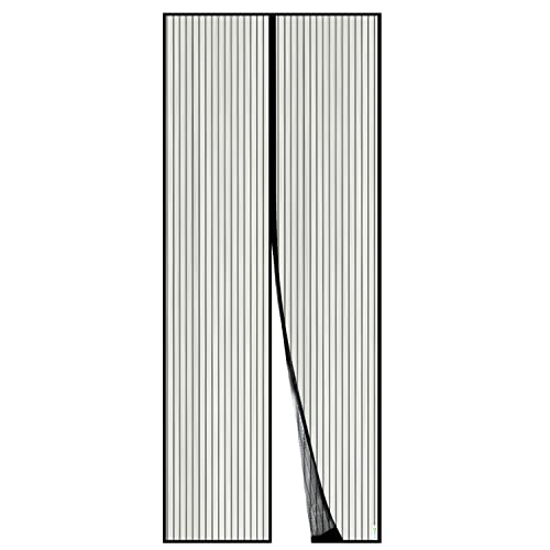 Apalus Fliegengitter Tür, Magnet Insektenschutz 90x210cm, Der Magnetvorhang Ist Ideal Für Die Balkontür, Kellertür und Terrassentür, Kinderleichte Klebemontage Ohne Bohren, Nicht Kürzbar Schwarz Apalus Fliegengitter Tür, Magnet Insektenschutz 90x210cm, Der Magnetvorhang Ist Ideal Für Die Balkontür, Kellertür und Terrassentür, Kinderleichte Klebemontage Ohne Bohren, Nicht Kürzbar Schwarz von Apalus