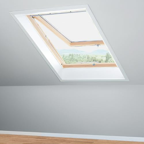 Apalus Fliegengitter für Dachfenster, Mit verbesserten Reißverschluss System, Insektenschutz zum Anbringen an Klappfenster, Zuschneidbar auf Fenstergrößen bis 150x180cm, Weiß von Apalus