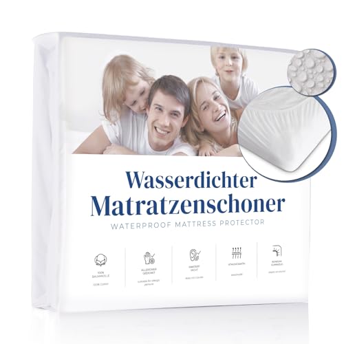 wasserdichte Matratzenauflage 120x200 | 100% Jersey Baumwolle | Wasserdichter Matratzenschoner | Wasserundurchlässig & atmungsaktiv von Aparna
