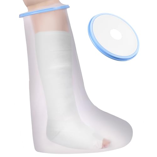 Apasiri Gips Duschschutz Bein Erwachsene, Gipsschutz Unterschenkel Wasserdicht für Gipsverbände, Bandagen, Beinschutz Duschen Halten Sie Ihr Bein trocken von Apasiri