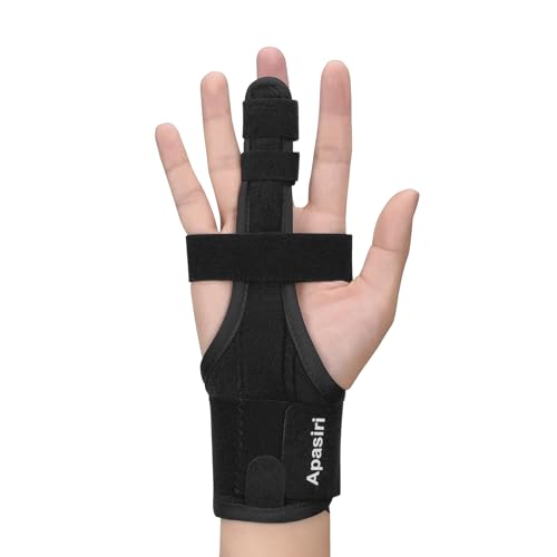 Apasiri Fingerschiene, Fingerbandage Unterstützung für gebrochene Finger, Mittelhandknochen-Fingerschiene, Handbandage, Begradigung Wegfahrsperre Behandlung für Verstauchungen, M von Apasiri