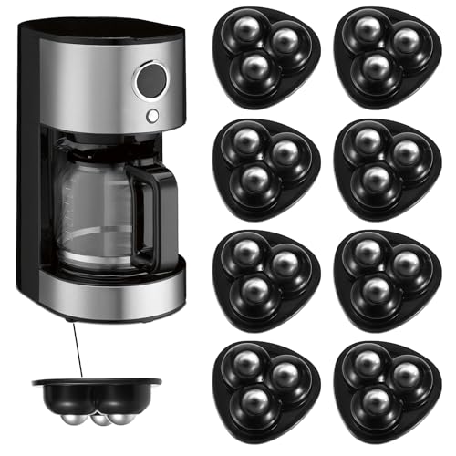 8 Stück Mini Kugelrollen Möbelrollen,Selbstklebendes Starkes Rollenrad,Rollen für Kaffeemaschine,360° Schwenkbares Universal-Lenkrad,Mini-Rollenkugellager für Kleine Küchengeräte Aufbewahrungsbox von Apausvcm