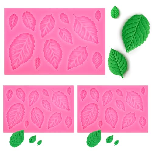 Apausvcm 3 Stück Silikonform Blätter,Blätter Fondant Silikonformen,3D Mini Blatt Fondant Form,Blatt Fondantkuchenform,DIY Silikon Backen Fondantformen,Backformen für Tortedeko Schokolade Süßigkeiten Apausvcm 3 Stück Silikonform Blätter,Blätter Fondant Silikonformen,3D Mini Blatt Fondant Form,Blatt Fondantkuchenform,DIY Silikon Backen Fondantformen,Backformen für Tortedeko Schokolade Süßigkeiten von Apausvcm