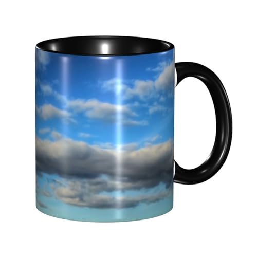 Apbdffjnf Fantasy Farm Traktor Druck Keramik Kaffeetassen 325 ml Keramikbecher Teetassen mit Griff für Büro und Zuhause Schwarz von Apbdffjnf