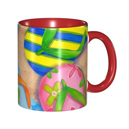 Apbdffjnf Lustige Flip Flops Hausschuhe Kunstdruck Keramik Kaffeetassen 325 ml Keramikbecher Teetassen mit Griff für Büro und Zuhause Rot Apbdffjnf Lustige Flip Flops Hausschuhe Kunstdruck Keramik Kaffeetassen 325 ml Keramikbecher Teetassen mit Griff für Büro und Zuhause Rot von Apbdffjnf