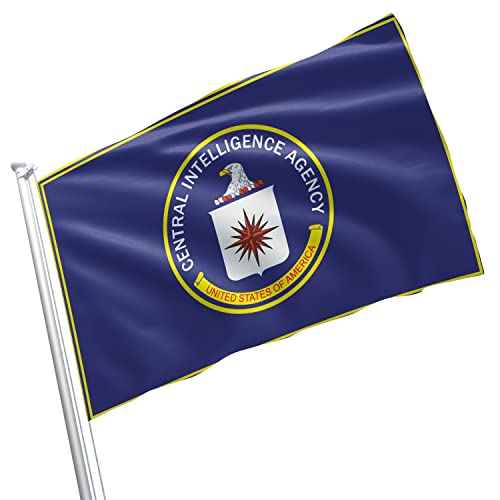 CIA Central Intelligence Agency Flagge, Banner, lebendige Farben, doppelt genähte Messingösen, 90 x 152 cm von Apedes