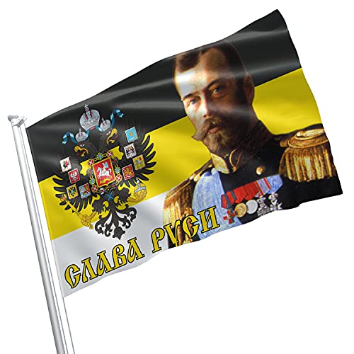 Russische Kaiserliche Romanov-Flagge, 90 x 150 cm, doppelt genähte Nähte, lebendige Farben für stolze Darstellung der russischen Geschichte und Kultur von Apedes