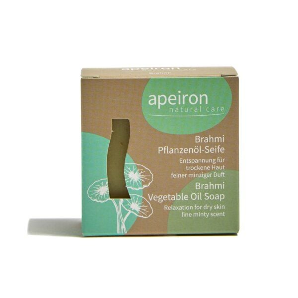 apeiron Pflanzenöl-Seife Brahmi 100g - Entspannung für trockene Haut von Apeiron