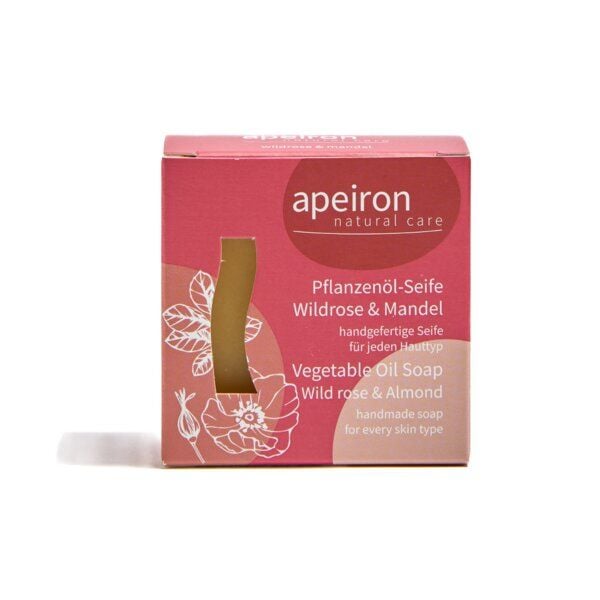 apeiron Pflanzenöl-Seife Wildrose & Mandel 100g von Apeiron
