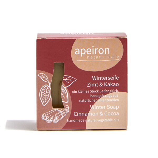 apeiron Winterseife 100g Zimt & Kakao aus natürlichen Pflanzenölen von Apeiron