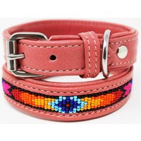 Personalisiertes Super Soft Western Hand Punziert Perlen 100% Echtes Leder Gepolstert Hunde Welpe Halsband Edelstahl Hardware von ApeironLeather