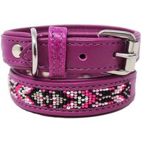 Personalisiertes Super Soft Western Hand Punziert Perlen 100% Echtes Leder Gepolstert Hunde Welpe Halsband Edelstahl Hardware von ApeironLeather