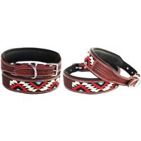 Personalisiertes Western Hand Punziert Perlen 100% Echtes Leder Gepolstert Hunde Welpe Halsband Edelstahl Rostfrei Schnalle 23 von ApeironLeather