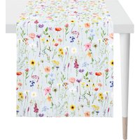 APELT Tischläufer "6815 SPRINGTIME, Frühjahrsdeko, Frühling", (1 St.), Digitaldruck, mit Frühjahrsblüten, wie auf einer Streublumenwiese von Apelt