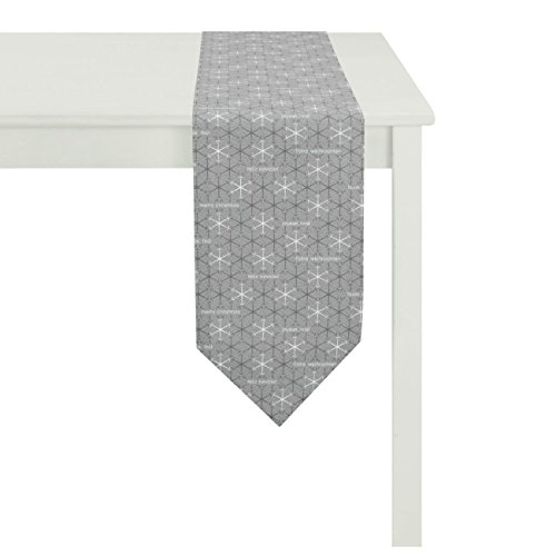 Apelt Tischband, Polyester, anthrazit/Silber, 24 x 175 x 0.2 cm von APELT