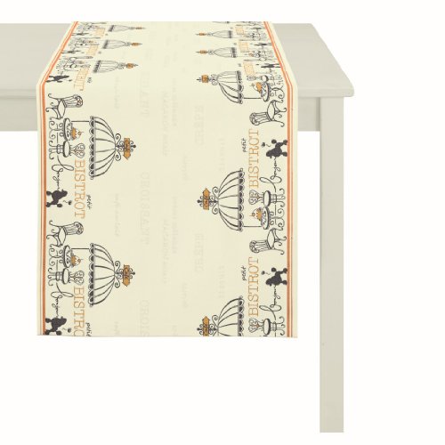 APELT 4054_48x140_70 Tischläufer "Bistro" circa 48 x 140 cm, braun / beige von APELT