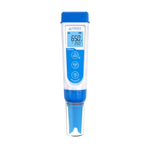 Apera Instruments ORP60 Premuim ORP-Messgerät (Redoxpotenzial Messung, ±1 mV/0,2 % Genauigkeit, Messbereich ±1000 mV, austauschbare Elektrode, Temperaturanzeige), AI315 von Apera Instruments