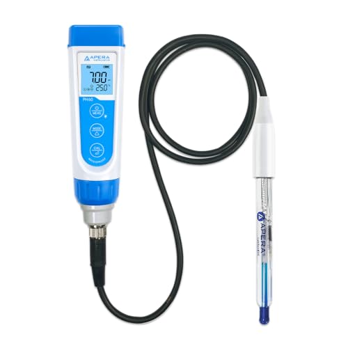 Apera Instruments PH60-HF pH-Messgerät-Set mit LabSen 835 ATC/pH-Elektrode für pH-Messungen in Flüssigkeiten mit starker Säure oder Flusssäure von Apera Instruments