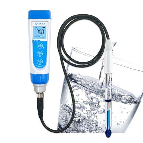 Apera Instruments PH60-PW pH-Messgerät-Set mit LabSen 805 ATC-pH-Elektrode für pH-Messung in reinem Wasser und Wasserlösungen mit niedriger Ionenstärke von Apera Instruments