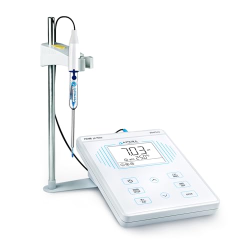 Apera Instruments PH700-MS pH-Tischmessgerät für Mikrovolumen Wasserlösungsproben und/oder biologische Proben inkl. LabSen 241-3SP pH-Elektrode und Elektrodenhalter von Apera Instruments