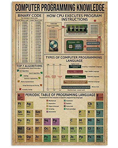 Aperiy Lustiges Metallschild mit englischer Aufschrift "Computer Programming Wissens", 30,5 x 20,3 cm Aperiy Lustiges Metallschild mit englischer Aufschrift "Computer Programming Wissens", 30,5 x 20,3 cm von Aperiy