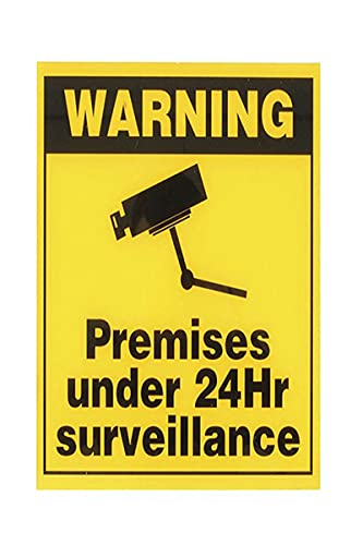 Aperiy Metallschild Überwachung Warnschild Gelb Schild Blech Metall 20,3 x 30,5 cm von Aperiy