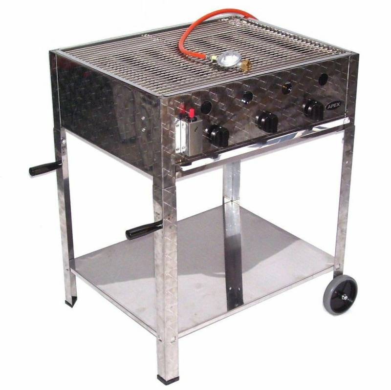 Apex Gasgrill EDELSTAHL GASBRÄTER 10 kW 3 flammig GASGRILL BRÄTER GRILL von Apex