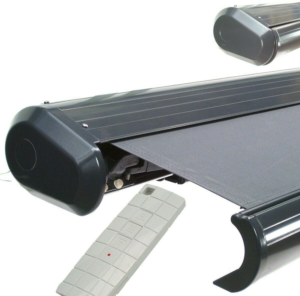 Apex Markise Vollkassettenmarkise 3,95x3,0m Alu Kassettenmarkise Funk Markise 56048 von Apex