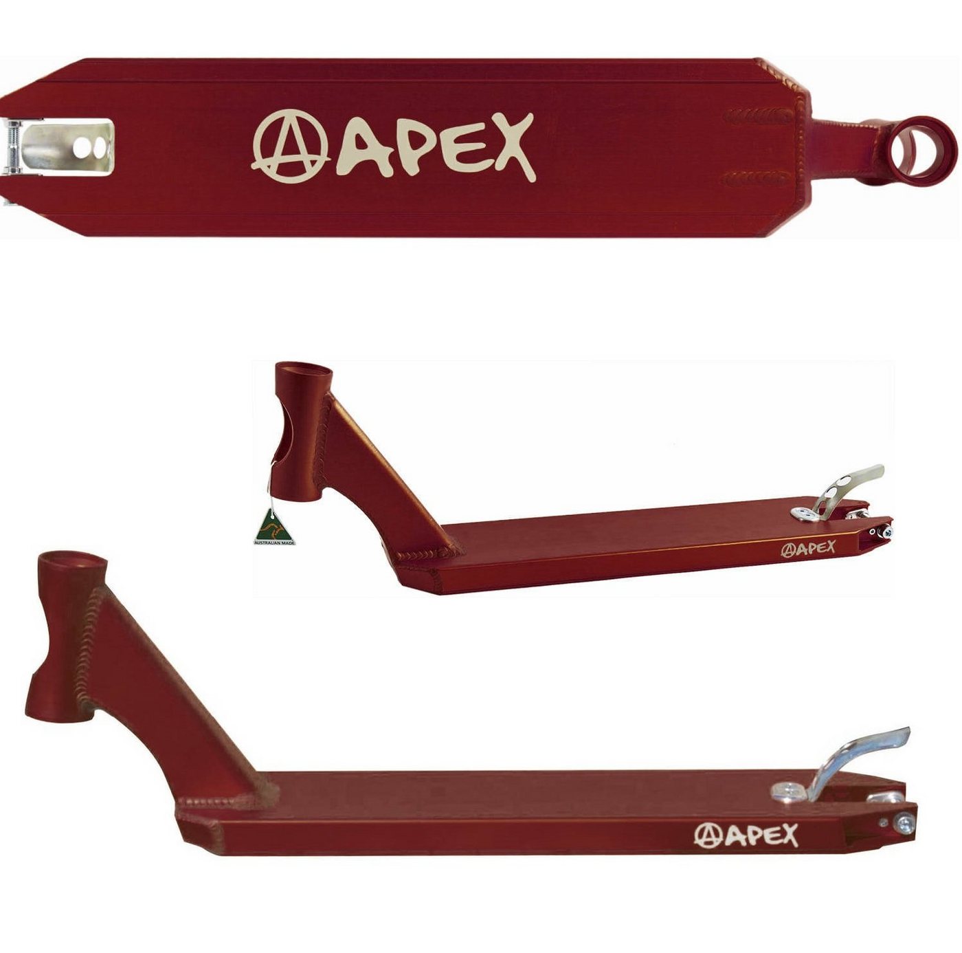 Apex Stuntscooter Apex Pro Stunt-Scooter Deck 600 (51cm) rot von Apex