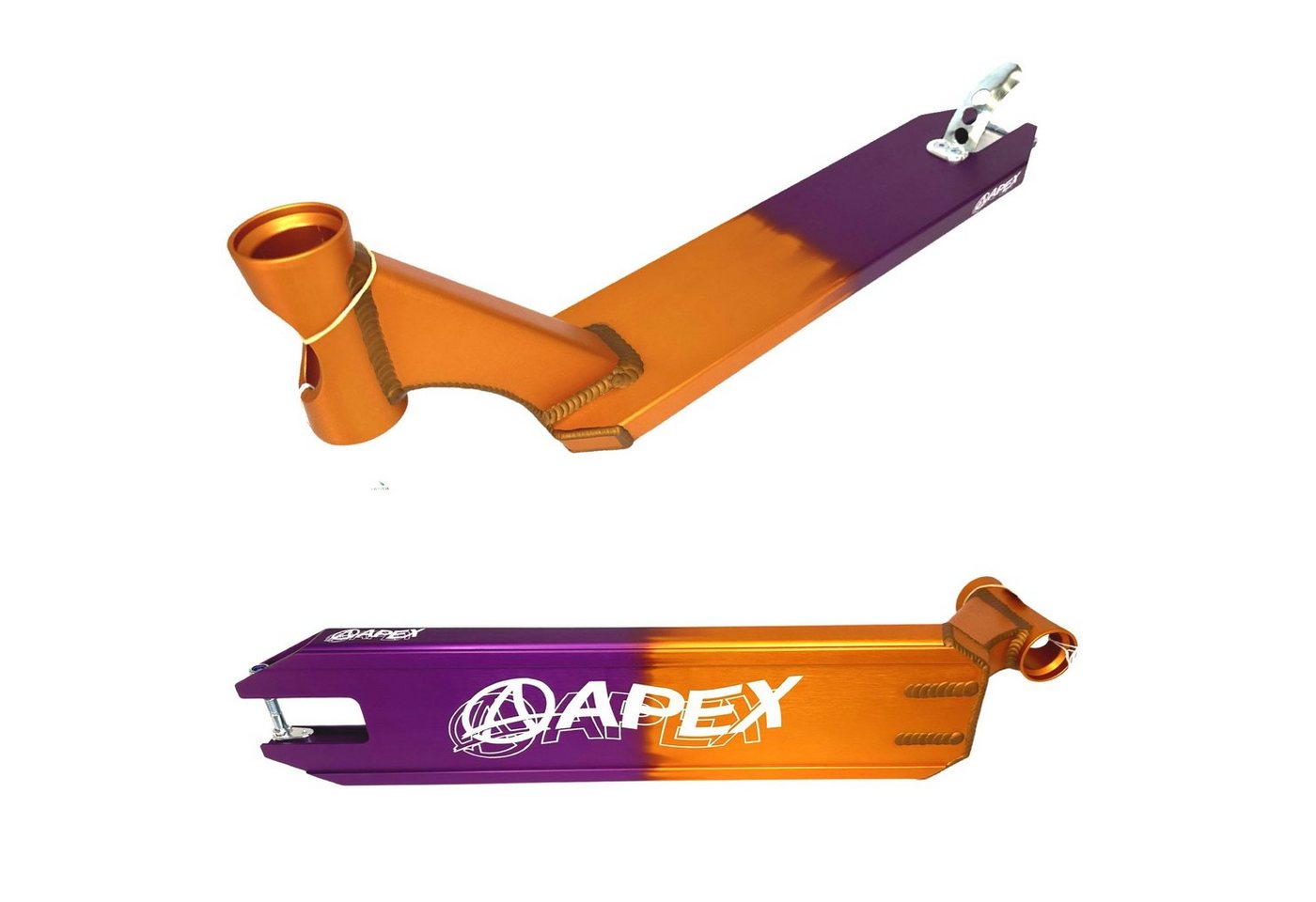 Apex Stuntscooter Apex Pro Stunt-Scooter Deck ID 600 (51cm) Lila/Orange von Apex