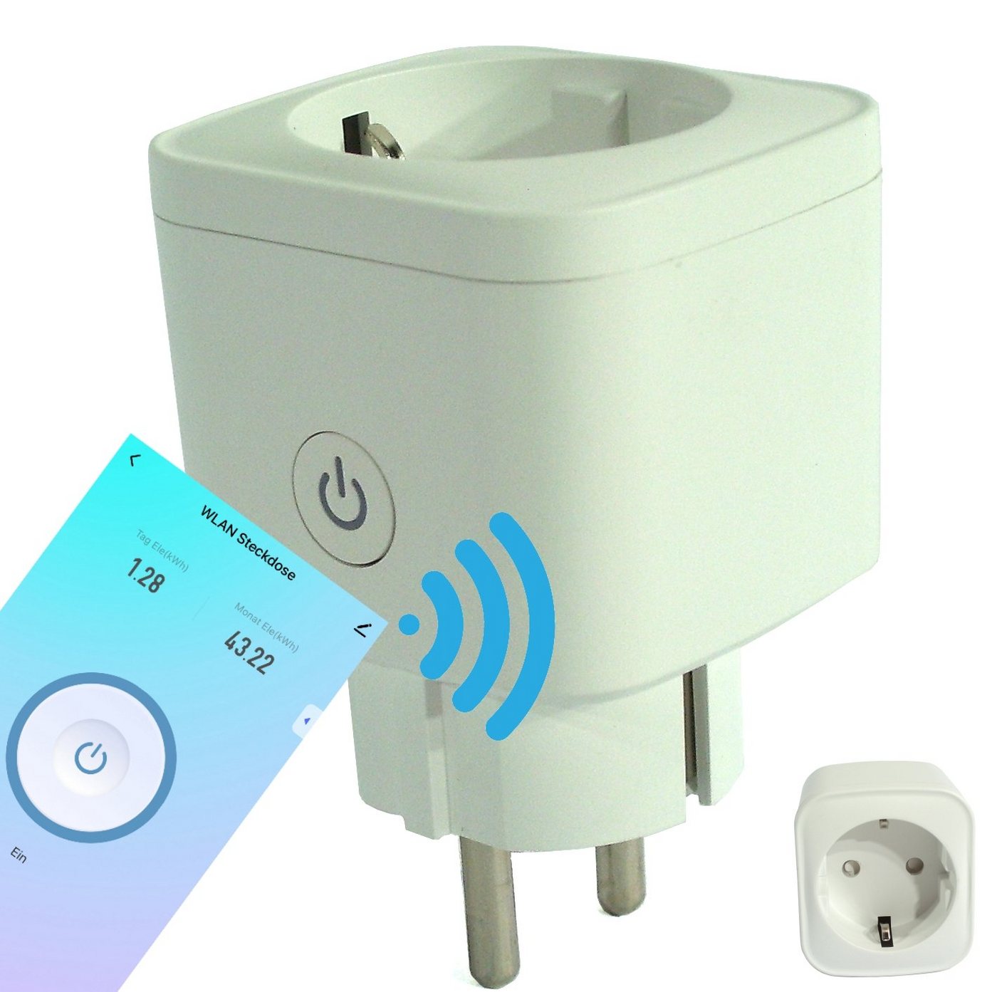 Apex WLAN-Steckdose Intelligente Steckdose WiFi Smart Plug 16A WLAN 15824, 1-St. Apex WLAN-Steckdose Intelligente Steckdose WiFi Smart Plug 16A WLAN 15824, 1-St. von Apex