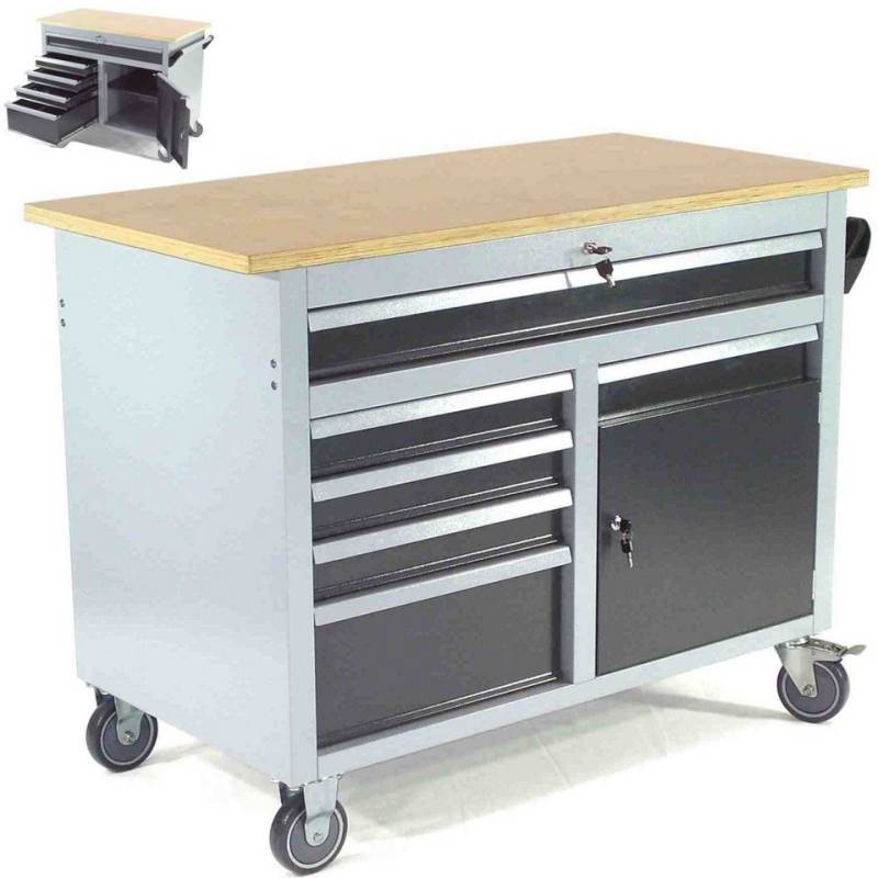 Apex Werkstattwagen XL Werkstattwagen mobile Werkbank Werkzeugwagen 06279, (1-tlg) von Apex