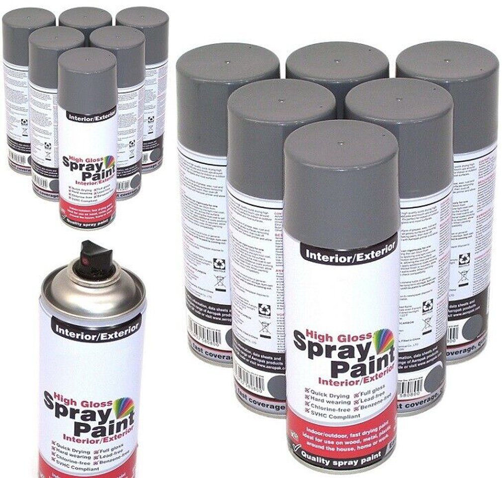 Apex Grundierfarbe 12 Spraydosen PRIMER Haftgrund grau Grundierung 12797 Untergrund von Apex