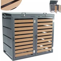 Mülltonnenbox Mülltonnenverkleidung WPC Holzdielen 2er 240L Müllbox Mülltonne 57090 Abfalltonne Mülltonnenbox Mülltonnenverkleidung WPC Holzdielen 2er 240L Müllbox Mülltonne 57090 Abfalltonne von Apex