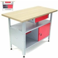 Werkbank Werkstatttisch Werktisch 06257 Schublade Holzarbeitsplatte 120x 60x85cm von Apex