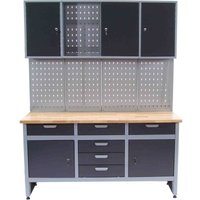 Werkstatt Combi-Set Werkbank 06277 Werkzeugschrank + Werkzeugwand 06278 Lochwand von Apex